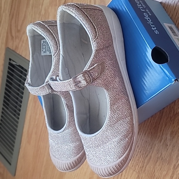 Girls Size 3M stride rite rose gold velcro strap mary Jane - Picture 4 of 7